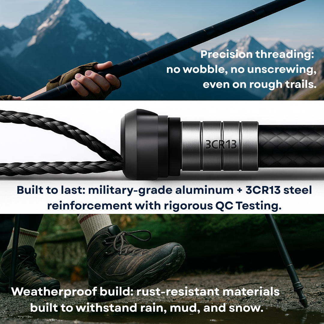 Summit Staff™ – #1 Tactical Hiking Staff for Strength, Safety, and Survival (Free Gift)