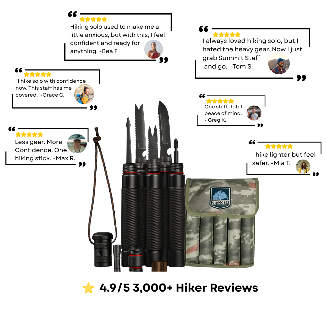 Summit Staff™ – #1 Tactical Hiking Staff for Strength, Safety, and Survival (Free Gift)