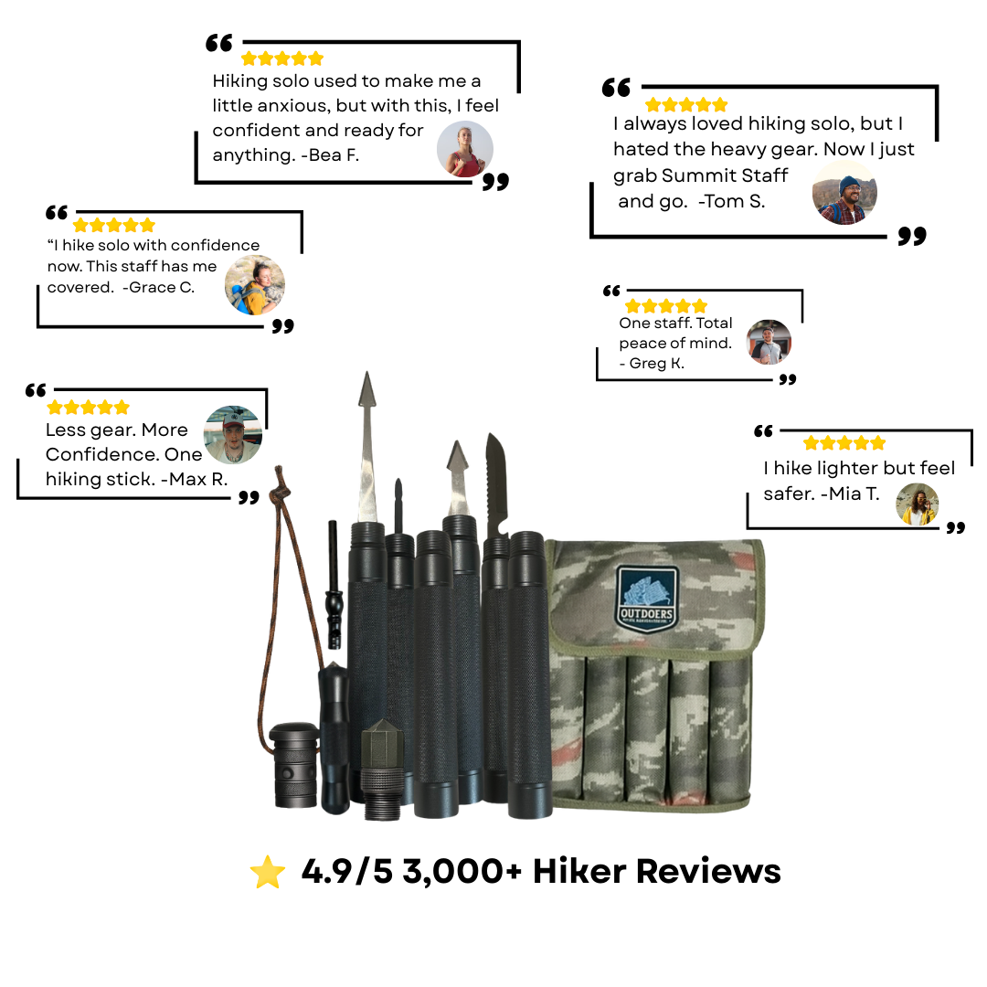 Summit Staff™ – #1 Tactical Hiking Staff for Strength, Safety, and Survival (Free Gift)